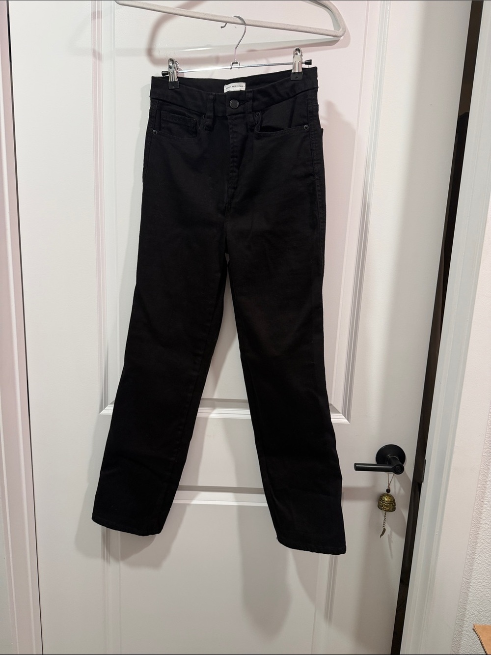 Good American Good Curve Straight Black Denim Pants 2/26